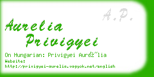 aurelia privigyei business card